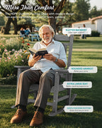 SERWALL HDPE Outdoor Rocking Chair - Image 8