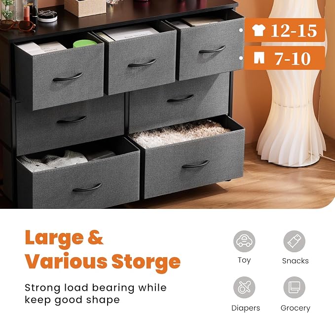 Sweetcrispy 7 Drawer Dresser Storage Organizer - Image 7
