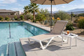 PURPLE LEAF Patio Chaise Lounge Chair Set Outside Aluminum Plastic Stackable by PURPLELEAF