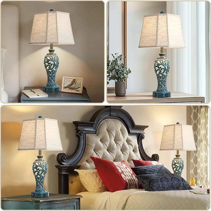 25'' Farmhouse Table Lamps Set of 2 - Image 4