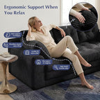Homkdom Convertible Loveseat Sleeper, Space-Saving Folding Sofa Bed - Image 5