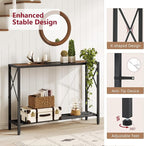 Tajsoon Console Table 41.8”, 2-Tier Industrial Entryway Table, Narrow Entrance - Image 6