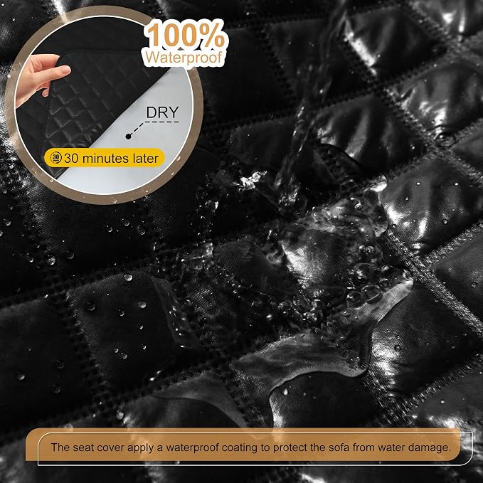 HDCAXKJ 100% Waterproof Reclining Sectional Couch Covers L Shape Recliner Sofa - Image 3