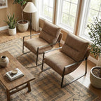 LukeAlon Modern Chenille Accent Armchair, Upholstered Lounge Chair - Image 5