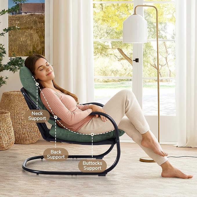 Peace nest Modern Accent Chair, Soft Upholstered Armchair - Image 5