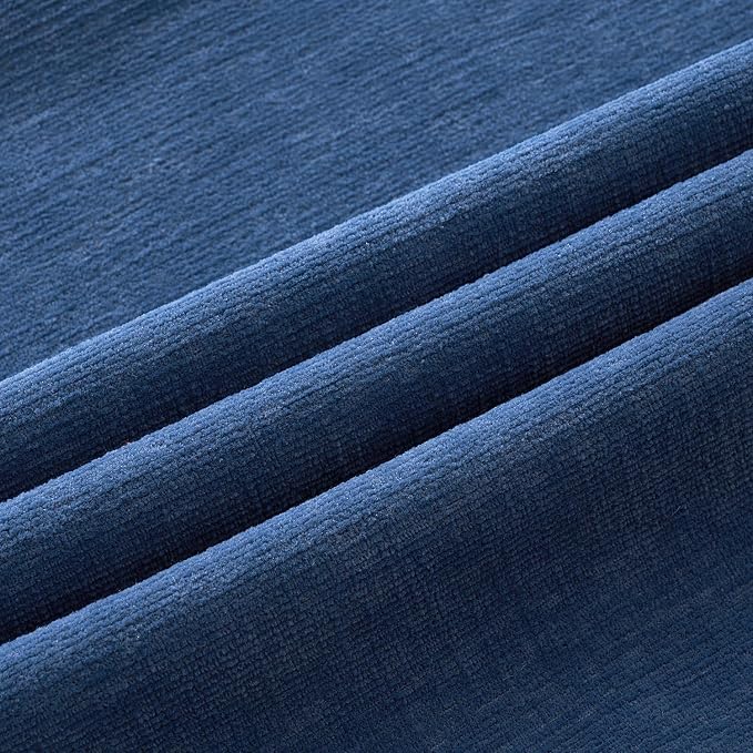 MIULEE Navy Blue Chenille Couch Lumbar Throw Pillow Covers, 12x20 | Set of 2 - Image 6