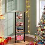 TUTOTAK Corner Shelf, 5-Tier Corner Bookshelf - Image 3