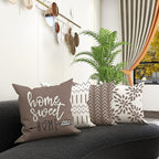 YCOLL Pillow Covers 16x16 Set of 4, Modern Sofa Throw Pillow Cover, Decorative - Image 2