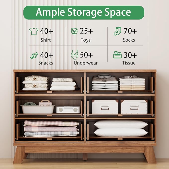 Xixini Fluted Dresser for Bedroom - Image 3