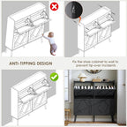 Nicetree Shoe Cabinet with 4 Flip Drawers, Hidden Shoe Rack Cabinet with Metal - Image 7