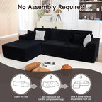 Opiesit 108" Boneless Couches for Living Room, Modular Sectional Sofa - Image 7