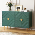 HLR 48" Accent Cabinet with 4 Doors and Shelves, Modern Sideboard Buffet by HomeDeservesaRelaxLiving
