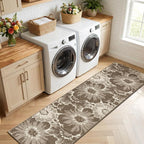 Findosom Hallway Runner Rug 2x6, Non Slip High-Low Textured Floral Washable - Image 9