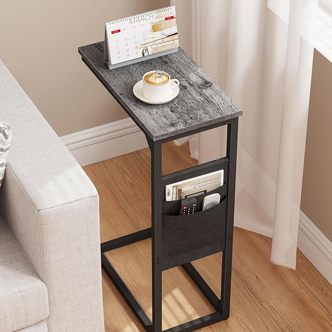 TUTOTAK C Shaped End Table, Side Table - Image 7