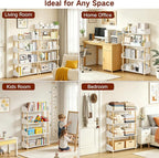 4-Tier Wooden Bookshelf, Modern Open Bookcase - Image 6