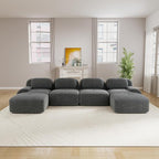 Boneless Sectional Couch, No Assembly Required, 152.7” U Shaped Modular Cloud - Image 2