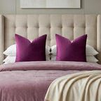 GIGIZAZA Velvet Pillow Covers 26x26 Decorative Pillows Pack of 2 Purple | Throw by GIGIZAZAFocusingonhomedecoration