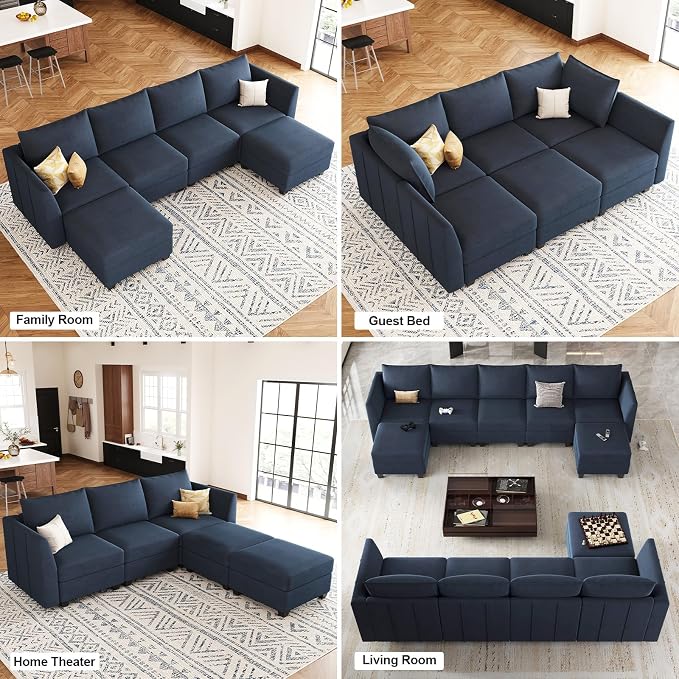 Belffin Convertible Sectional Sofa - Image 8
