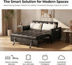 3 in 1 Convertible Sofa Bed, Loveseat Sleeper Sofa - Image 2