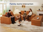 Living&Giving 128" U-Shaped Cloud Sectional Couch - Image 3