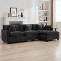 111'' Sectional Cloud Deep Seat Couch, Modern Comfy Chenille L Shaped Sectional by WUTUTUEE