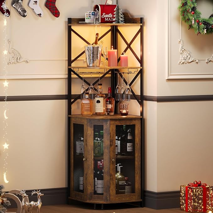 JKsmart Corner Bar Cabinet by JKsmart