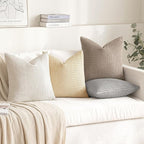 MIULEE Neutral Harmony Decorative Pillow Covers 20x20 Inch Set of 4 Rustic - Image 3