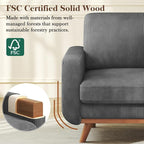 Vesgantti 38.5" Accent Chair Dark Gray, Comfy Corduroy Single Sofa Seat - Image 4