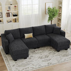 Belffin U Shaped Couch with Reversible Chaises Sectional Couches by Belffin
