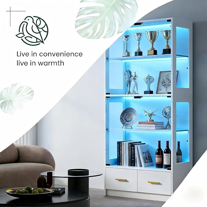 Lamtor Display Cabinet with Glass Doors - Image 9