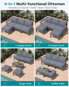 SERWALL Outdoor Ottoman with Cushions - Image 5