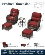 HILLGA 5-Piece Luxury Patio Furniture Set - Image 2