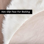 Goolela White Round Rug 4ft Circle Fluffy Fuzzy Sheepskin Rug - Image 4
