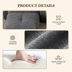 122" L Shaped Convertible Modular Couch, Cloud Couch Sectional - Image 7