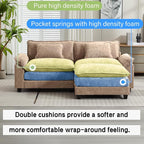 Oprisen 86" Modular Sectional Sofa, Comfy Cloud Couch Sectional Sofa - Image 3