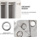 MIULEE 100% Blackout Linen Curtains - Image 4