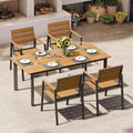 Outdoor Dining Set for 4, Patio Table and Chairs Set by Oasbira