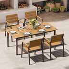 Outdoor Dining Set for 4, Patio Table and Chairs Set by Oasbira