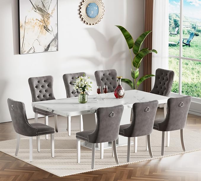 Henf 63"-79" Extendable Dining Room Table and Chairs Set - Image 3