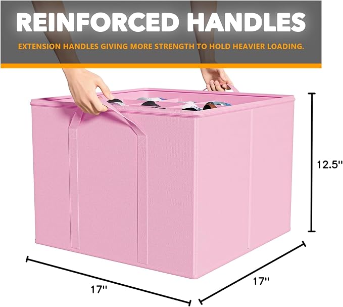 SpaceAid Shoe Organizer for Closet, 2 Pack Foldable Shoe Storage Containers - Image 7