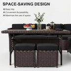 LOUVIXA 7 Pieces Patio Furniture Set, Outdoor Patio Furniture, Wicker - Image 4