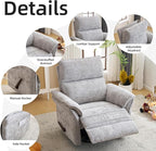 Oversized Glider Rocker Recliner, Chenille Rocking Nursery Chair - Image 8