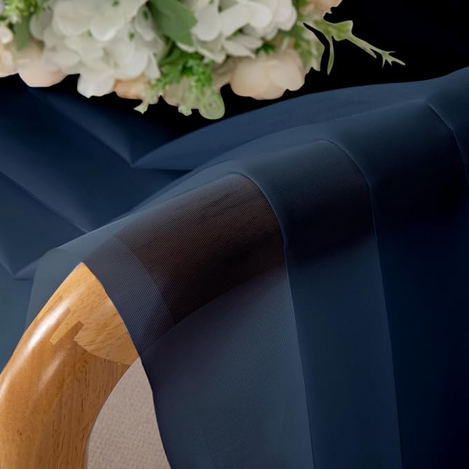 Chyhomenyc Voile Sheer Curtain Panels 54in Long 2 Pack, Short Bathroom Window - Image 4