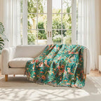 LUTBM Cotton Boho Blanket Queen Size Soft Summer Lightweight Bed Quilt Floral - Image 4