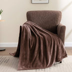 BEDELITE Fleece Blanket Soft Plush Twin Size Blanket Brown 60"x80" | Ultra Soft - Image 6