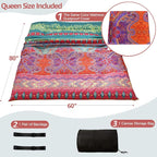 MAXYOYO Bohemian Futon Floor Mattress Boho Floral Style Japanese Tatami Mat - Image 2