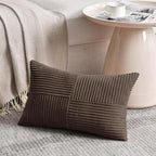 Fancy Homi 2 Packs Dark Brown Lumbar Decorative Throw Pillow Covers 16x28 Inch - Image 2