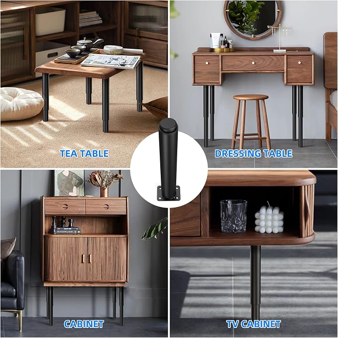 4 PCS Adjustable Furniture Legs, Heavy Duty Sofa Cabinet Legs, Legs - Image 5