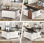 Hlivelood 36" Farmhouse Movable Lift Top Coffee Table - Image 7