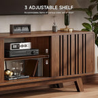 ONBRILL 63-Inch TV Stand for TVs up to 75 Inch, Mid-Century Modern Television - Image 5
